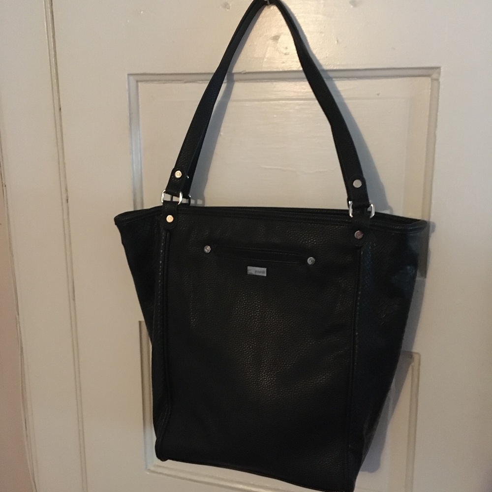 Jewell by Thirty One Black Faux Leather Purse NWOT